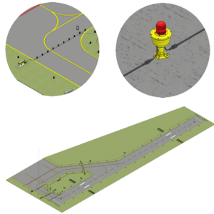 Luminárias de Intervenção de pista elevada frangível